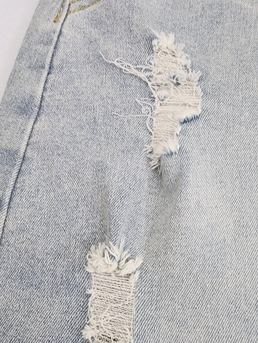 Boho Fringe Embroidered Denim Midi Skirt Western Festival Size S - Picture 6 of 12